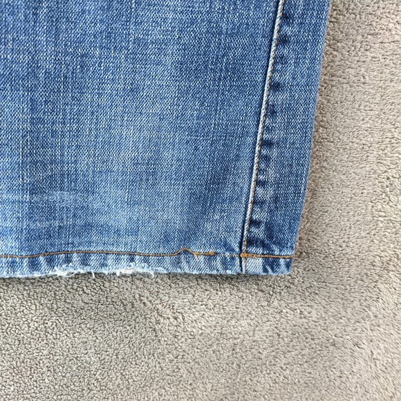 Earl Jean Mens 38x32 Blue Wash Denim Straight Leg Jeans Pants - Picture 8 of 10